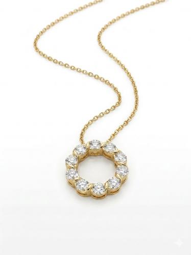 سنسال فضة الماس موزانايت 2ct