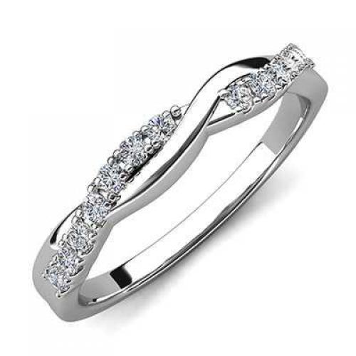 خاتم فضة MOISSANITE الماس 1ct