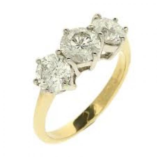 خاتم فضة MOISSANITE الماس 2ct