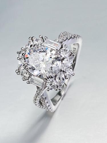خاتم الماس MOISSANITE (2.00CT) GRA030