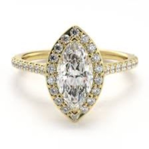 خاتم فضة MOISSANITE الماس 1ct