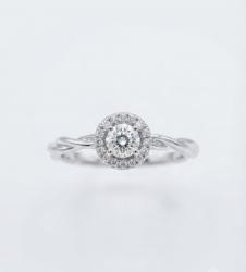 خاتم فضة MOISSANITE الماس