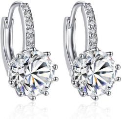 حلق فضة الماس موزانايت 1.00ct