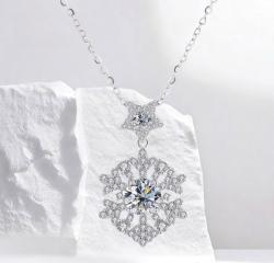 سنسال فضة الماس موزانايت 1ct