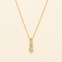 سنسال فضة الماس موزانايت 0.40ct