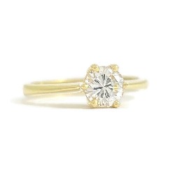 خاتم فضة MOISSANITE الماس 1ct