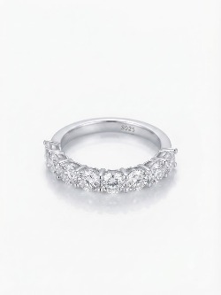 خاتم فضة MOISSANITE الماس 1ct